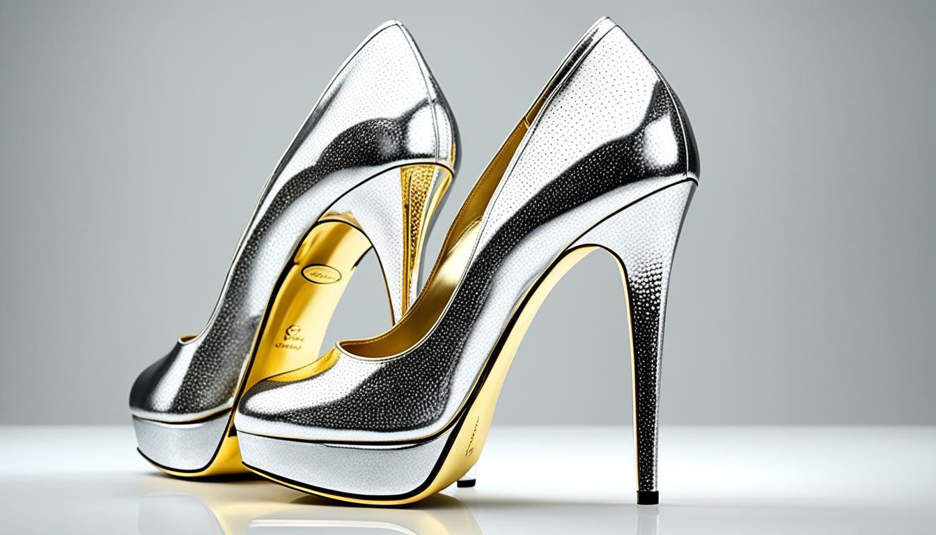 shinny metallic shoes in trend