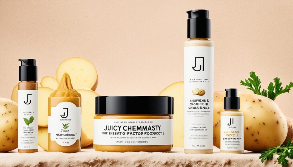 Juicy Chemistry potato skincare products