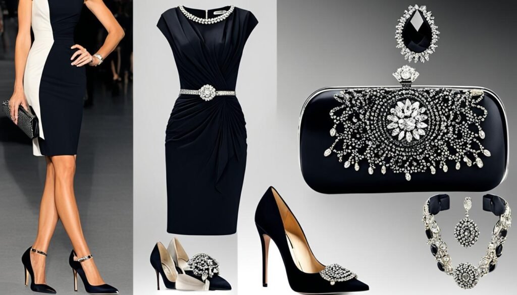 accessorizing a black dress