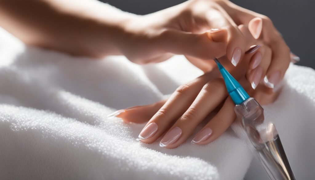 gel nail extension application